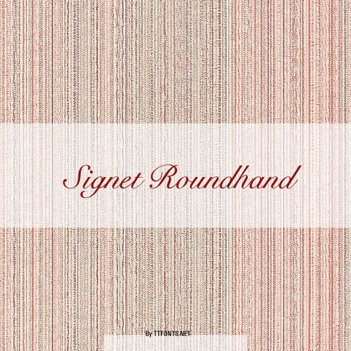 Signet Roundhand example